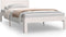 vidaXL - Bedframe - massief - grenenhout - wit - 100x200 - cm