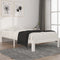 vidaXL - Bedframe - massief - grenenhout - wit - 100x200 - cm