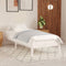 vidaXL - Bedframe - massief - grenenhout - wit - 100x200 - cm