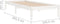 vidaXL - Bedframe - massief - grenenhout - wit - 100x200 - cm