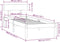 vidaXL - Bedframe - massief - grenenhout - wit - 100x200 - cm