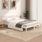 vidaXL - Bedframe - massief - grenenhout - wit - 120x190 - cm