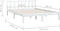 vidaXL - Bedframe - massief - grenenhout - wit - 120x190 - cm