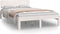 vidaXL - Bedframe - massief - grenenhout - wit - 120x200 - cm
