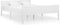 vidaXL - Bedframe - massief - grenenhout - wit - 120x200 - cm