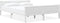 vidaXL - Bedframe - massief - grenenhout - wit - 120x200 - cm