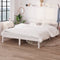 vidaXL - Bedframe - massief - grenenhout - wit - 120x200 - cm
