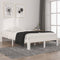 vidaXL - Bedframe - massief - grenenhout - wit - 120x200 - cm