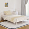 vidaXL - Bedframe - massief - grenenhout - wit - 120x200 - cm