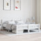 vidaXL - Bedframe - massief - grenenhout - wit - 120x200 - cm