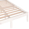 vidaXL - Bedframe - massief - grenenhout - wit - 120x200 - cm