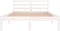 vidaXL - Bedframe - massief - grenenhout - wit - 120x200 - cm
