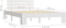 vidaXL - Bedframe - massief - grenenhout - wit - 120x200 - cm