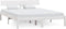 vidaXL - Bedframe - massief - grenenhout - wit - 135x190 - cm - 4FT6 - Double