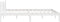 vidaXL - Bedframe - massief - grenenhout - wit - 135x190 - cm - 4FT6 - Double