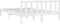 vidaXL - Bedframe - massief - grenenhout - wit - 135x190 - cm - 4FT6 - Double