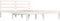 vidaXL - Bedframe - massief - grenenhout - wit - 135x190 - cm