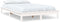 vidaXL - Bedframe - massief - grenenhout - wit - 135x190 - cm