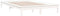 vidaXL - Bedframe - massief - grenenhout - wit - 135x190 - cm