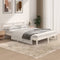 vidaXL - Bedframe - massief - grenenhout - wit - 135x190 - cm