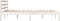 vidaXL - Bedframe - massief - grenenhout - wit - 135x190 - cm