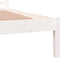 vidaXL - Bedframe - massief - grenenhout - wit - 135x190 - cm