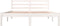 vidaXL - Bedframe - massief - grenenhout - wit - 135x190 - cm