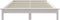 vidaXL - Bedframe - massief - grenenhout - wit - 135x190 - cm