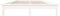 vidaXL - Bedframe - massief - grenenhout - wit - 135x190 - cm