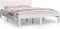 vidaXL - Bedframe - massief - grenenhout - wit - 140x190 - cm