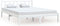 vidaXL - Bedframe - massief - grenenhout - wit - 140x190 - cm