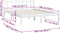 vidaXL - Bedframe - massief - grenenhout - wit - 140x190 - cm