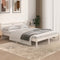vidaXL - Bedframe - massief - grenenhout - wit - 140x190 - cm