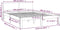 vidaXL - Bedframe - massief - grenenhout - wit - 140x190 - cm