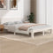 vidaXL - Bedframe - massief - grenenhout - wit - 140x190 - cm