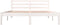 vidaXL - Bedframe - massief - grenenhout - wit - 140x190 - cm