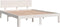 vidaXL - Bedframe - massief - grenenhout - wit - 140x190 - cm