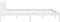 vidaXL - Bedframe - massief - grenenhout - wit - 140x190 - cm