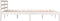 vidaXL - Bedframe - massief - grenenhout - wit - 140x190 - cm