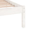 vidaXL - Bedframe - massief - grenenhout - wit - 140x190 - cm