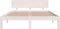 vidaXL - Bedframe - massief - grenenhout - wit - 140x190 - cm