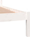vidaXL - Bedframe - massief - grenenhout - wit - 140x190 - cm