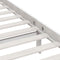 vidaXL - Bedframe - massief - grenenhout - wit - 140x190 - cm