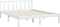 vidaXL - Bedframe - massief - grenenhout - wit - 140x190 - cm