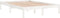 vidaXL - Bedframe - massief - grenenhout - wit - 140x190 - cm