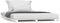 vidaXL - Bedframe - massief - grenenhout - wit - 140x200 - cm