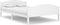 vidaXL - Bedframe - massief - grenenhout - wit - 140x200 - cm