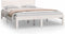 vidaXL - Bedframe - massief - grenenhout - wit - 140x200 - cm