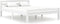 vidaXL - Bedframe - massief - grenenhout - wit - 140x200 - cm