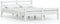 vidaXL - Bedframe - massief - grenenhout - wit - 140x200 - cm